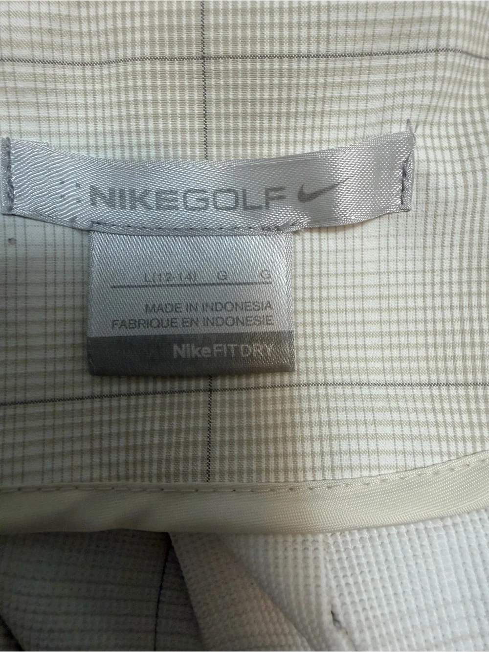 Women’s Nike Golf Fit Dry Plaid Full-Zip Jacket Windbreaker